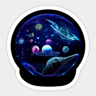 Alien Globe Sticker